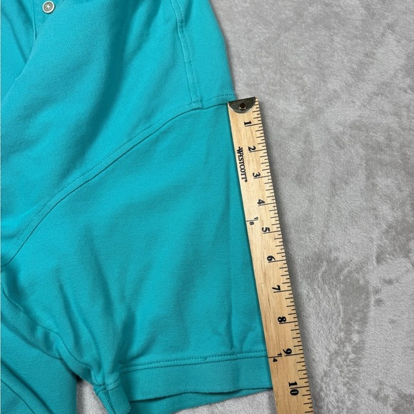 Tommy Bahama Men’s Turquoise Blue 100% Cotton Polo Embroidered Chest Shirt XL - Picture 7 of 16